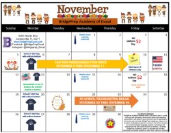 November Activities Calendar! 